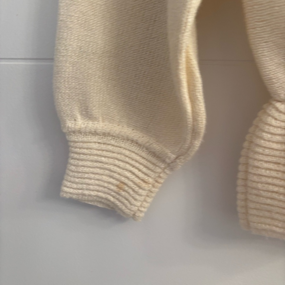 Elegant Cream Floral Sweater - Picture 6 of 14